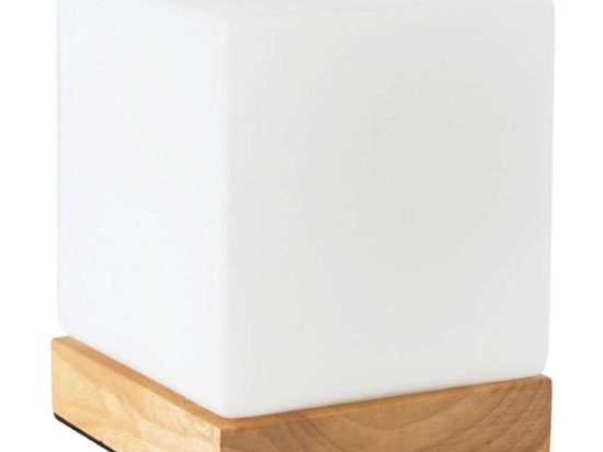 Φωτιστικό Επιτραπέζιο Derya 02035 12x12x15cm 1xE27 White-Beige GloboStar