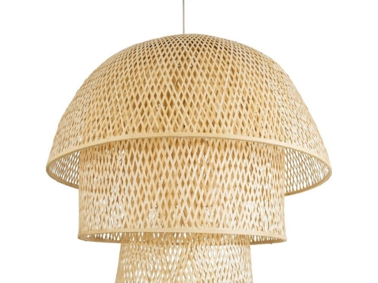 Φωτιστικό Οροφής Κρεμαστό Hiroka 02046 Boho 1xE27 IP20 100x110cm Beige GloboStar