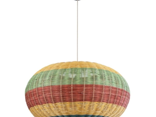 Φωτιστικό Οροφής Κρεμαστό Caballeros 02056 Boho 1xE27 IP20 70x36cm Multi GloboStar