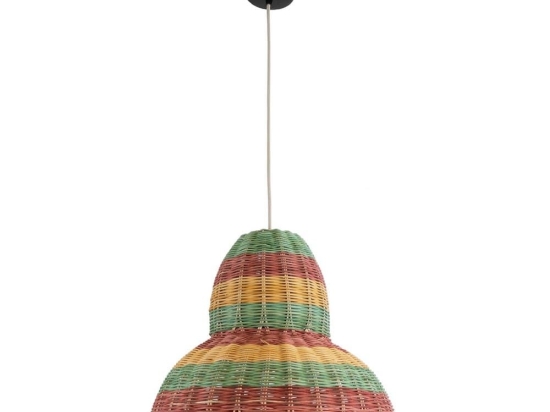 Φωτιστικό Οροφής Κρεμαστό Caballeros 02057 Boho 1xE27 IP20 40x30cm - Multi GloboStar