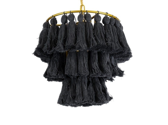 Φωτιστικό Οροφής Κρεμαστό Missoula 02087 Boho 1xE27 IP20 30x40cm Black GloboStar