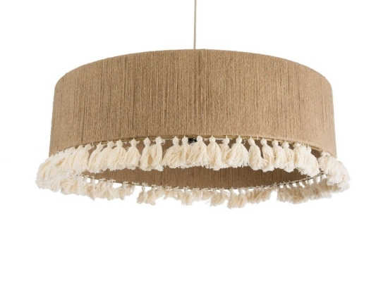 Φωτιστικό Οροφής Κρεμαστό Puertorico 02095 Boho 3xE27 IP20 80x27cm Beige-White GloboStar