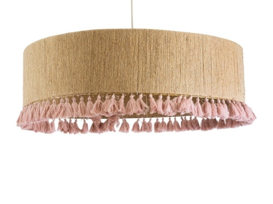 Φωτιστικό Οροφής Κρεμαστό Puertorico 02097 Boho 3xE27 IP20 80x27cm Beige-Pink GloboStar