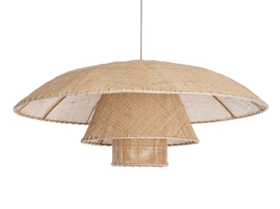 Φωτιστικό Οροφής Zora 02139 Φ80x32cm 1xE27 IP20 Beige GloboStar