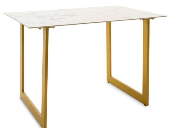 Τραπέζι Paris 029-000087 120x80x75cm White-Gold