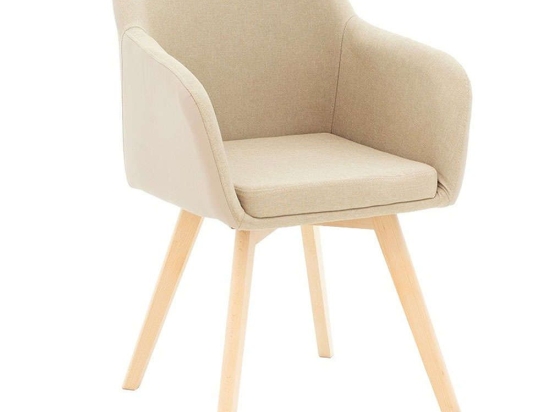 Πολυθρόνα Safira 029-000145 57x58x84cm Beige-Natural Ξύλο,PU
