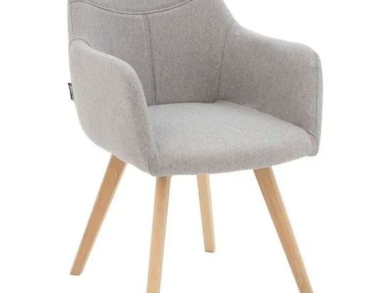 Πολυθρόνα Nasima 029-000146 57x58x84cm Grey-Natural Ξύλο,Ύφασμα