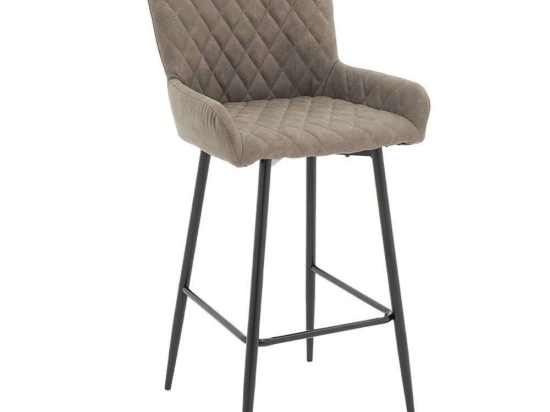Σκαμπό Μπαρ Delicacy 029-000175 49x49x98cm Grey-Black