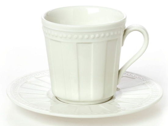 Φλυτζάνι Τσαγιού Με Πιατάκι 03.000.16 250ml Ivory Cryspo Trio Πορσελάνη