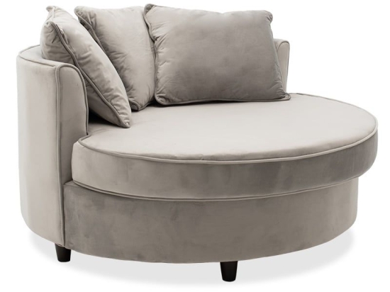 Πολυθρόνα Ophelia 035-000038 123x120x85cm Grey Mdf, Ύφασμα