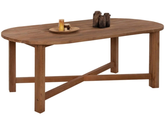 Τραπέζι Kutai HM9639 220x100x75cm Natural Ξύλο