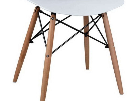 Σκαμπό Tonia HM0109.01 Λευκό 47x34.5x46.5cm Ξύλο,Πολυπροπυλένιο