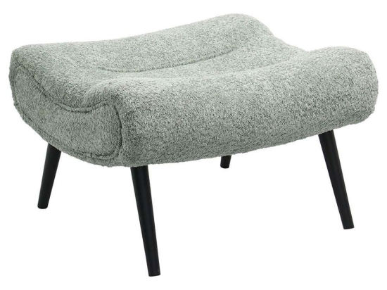 Σκαμπό - Υποπόδιο Kemba HM9606.05 68x58x40cm Με Πόδια Και Μπουκλέ Ύφασμα Mint Ξύλο,Ύφασμα