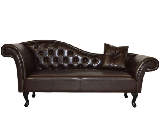 Ανάκλινδρο T.Chesterfield Niovi Hm3007.01 Pu Σκούρο Καφέ Αρ.Μπράτσο 189x61x84 cm.