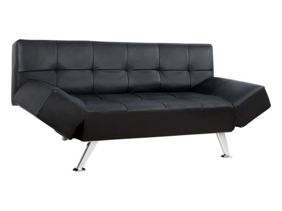 Καναπές Κρεβάτι Thom  Hm3001.02 Μαύρο 189x93x82cm Τεχνόδερμα