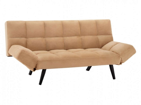 Καναπές-Κρεβάτι Τριθέσιος HM3167.07 182Χ80Χ88Υcm Beige Βελούδο
