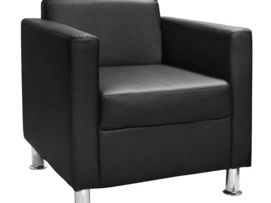 Πολυθρόνα Cubo HM3035.02 Μαύρο Τεχνόδερμα