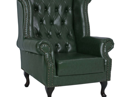 Πολυθρόνα Μπερζέρα T.Chesterfield Polina HM0053.08 83x79x104cm Pu Green Τεχνόδερμα