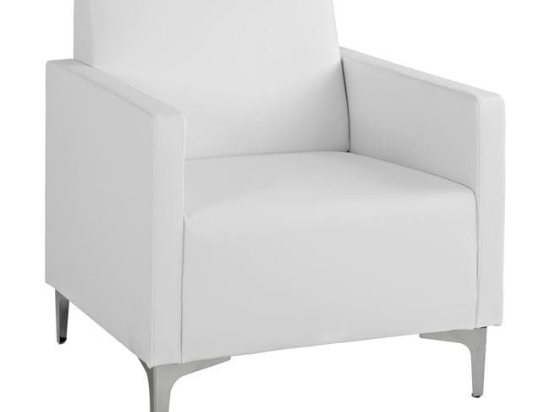 Πολυθρόνα Nellie HM3159.12 White 64Χ71Χ71Υ εκ. Μέταλλο,Τεχνόδερμα