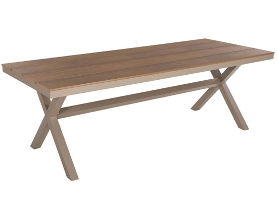 Τραπέζι Κήπου Tawnee HM6039.04 219,5x89,5x73cm Champagne-Natural