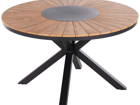 Τραπέζι Κήπου Moril HM6041.01 Φ120cm Anthracite-Natural