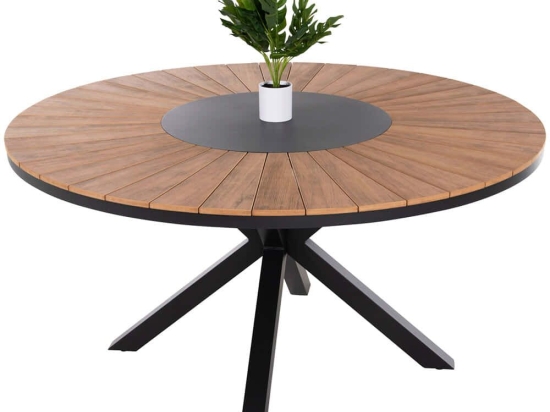 Τραπέζι Κήπου Moril HM6042.01 Φ150cm Anthracite-Natural