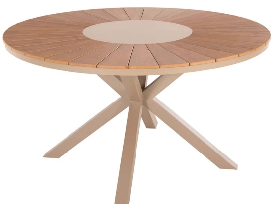 Τραπέζι Κήπου Moril HM6042.04 Φ150cm Champagne-Natural