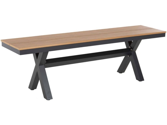 Παγκάκι Tawnee HM6038.01 150x36x45cm Anthracite-Natural