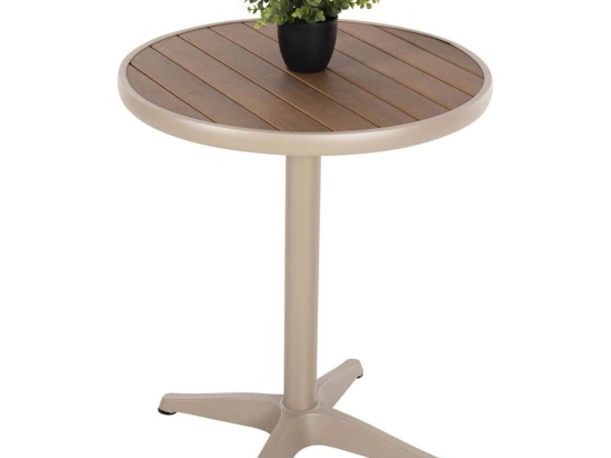 Τραπέζι Κήπου Alexa HM6086.04 Φ60x73cm Champagne-Natural