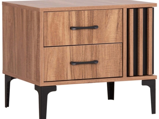 Κομοδίνο Harry HM2487.01 55x43x48cm Natural-Black