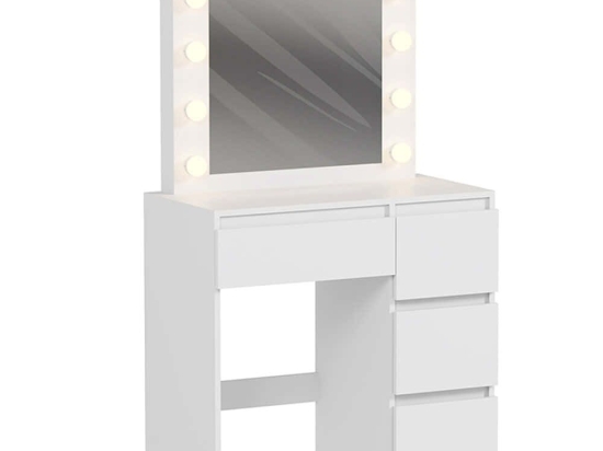 Τουαλέτα Με Καθρέπτη & Φως Led Keitlin HM2499.03 80x40x140cm White