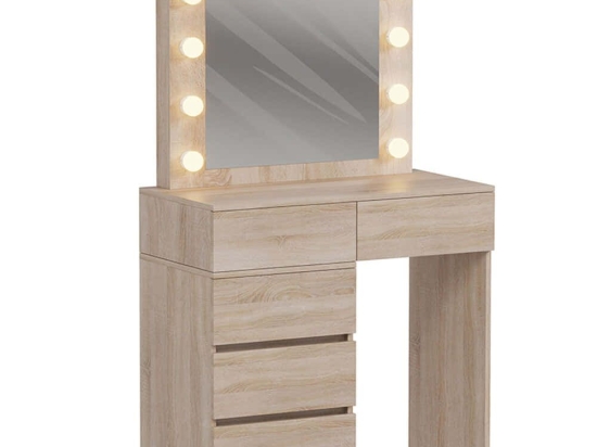 Τουαλέτα Με Καθρέπτη & Φως Led Beyon HM2500.01 80x40x140cm Sonoma