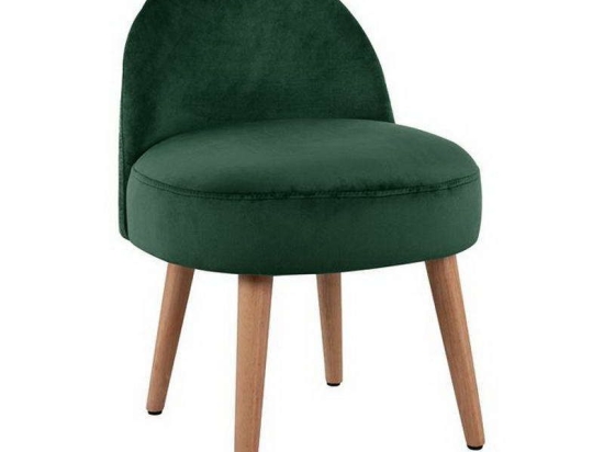 Σκαμπό Με Πλάτη Yasmine HM8395.03 Σκούρο Πράσινο 47x43x63.5cm Ύφασμα