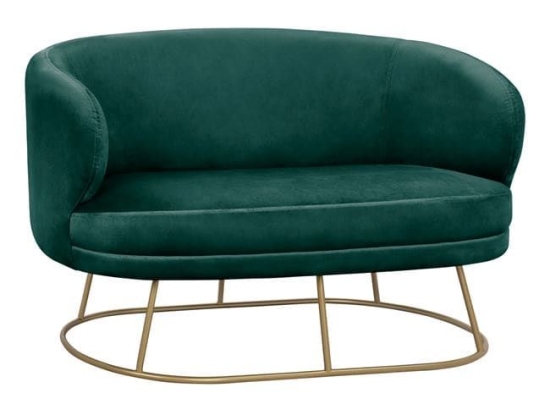 Καναπές 2Θέσιος Arien Dark Green HM8492.03 125X80X84Y εκ. Βελούδο