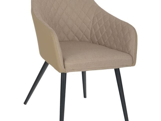Πολυθρόνα Charles HM8522.07 Beige 57x63x83Υ εκ. Σετ 2τμχ Μέταλλο,Ύφασμα
