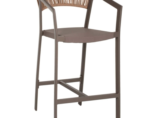 Σκαμπό Με Μπράτσα HM5892.23 Μεσαίου Ύψους 56x58x105cm Champagne