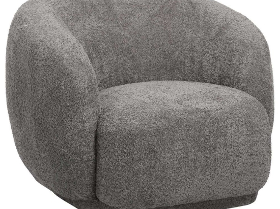 Πολυθρόνα Karpen HM9600.01 93x87x78cm Με Μπουκλέ Ύφασμα Grey Ύφασμα