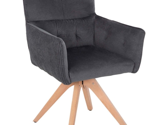 Πολυθρόνα Quill HM9843.03 61x57,5x91cm Grey Ξύλο,Ύφασμα