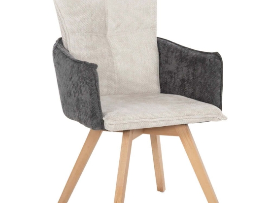 Πολυθρόνα Rex HM9847.04 53x60x93cm Beige-Grey Ξύλο,Ύφασμα
