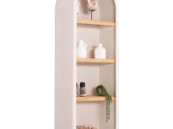 Ραφιέρα Δαπέδου Santorini HM18045 60x38,5x179cm Natural-White