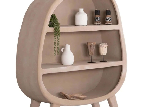 Ραφιέρα Δαπέδου Santorini HM18060.02 120x38x133cm Light Brown