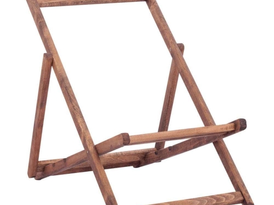 Σεζλόνγκ Λήμνος HM5798.01 Χωρίς Μπράτσο 55,5x97x105cm Μασίφ Οξιά Εμποτισμού Walnut