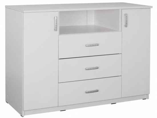 Μπουφές Adler HM2430.03 Με 2 Ντουλάπια Και 3 Συρτάρια 120X45X85cm White Μελαμίνη