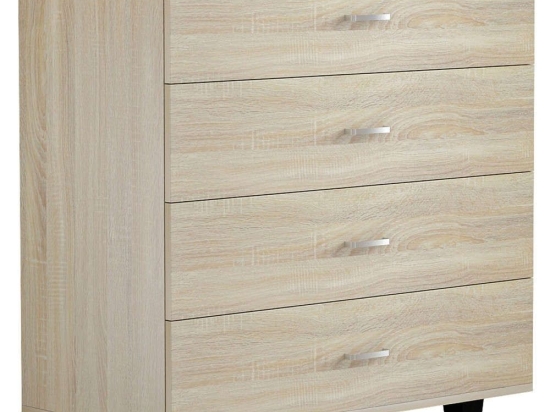 Συρταριέρα Με 4 Συρτάρια HM8996.01 80x40x83cm Sonoma Μελαμίνη