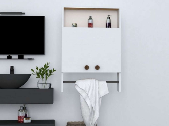 Ντουλάπι Μπάνιου Κρεμαστό HM8990.01 60x15x87cm White Μελαμίνη