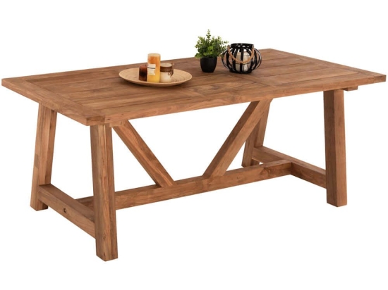 Τραπέζι Pluton HM7922 200x100x75cm Natural Ξύλο
