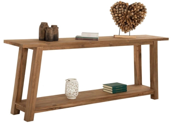 Κονσόλα Χωρίς Συρτάρι HM9554 240x45x91cm Teak Natural Ξύλο