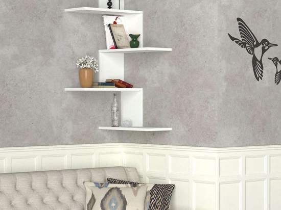 Ραφιέρα Επιτοίχια Rory HM8931.11 22x51,5x109cm White Μελαμίνη