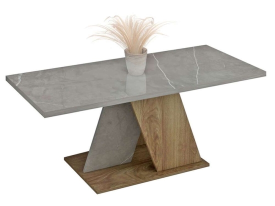 Τραπέζι Σαλονιού Dile HM9528.02 110x55x47cm Texture Grey-Natural Μελαμίνη