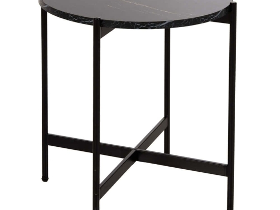 Τραπεζάκι Βοηθητικό HM9589.01 Φ50x55cm Marble Effect Black